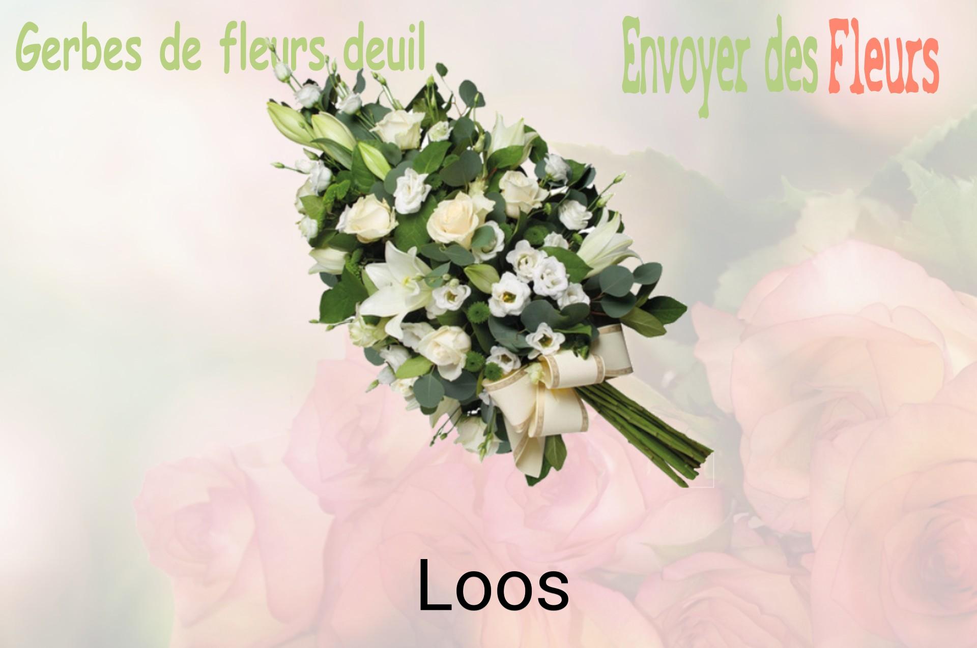 Gerbe de fleurs de deuil livrée à Loos